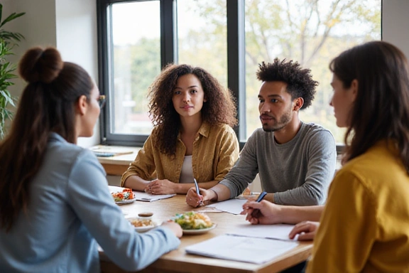 Gruppo di persone che partecipano a un workshop sulla nutrizione
